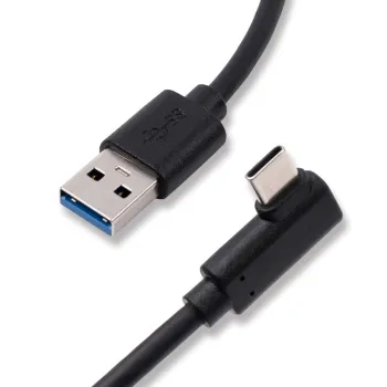 High-Speed USB3.0 Cable: USB3.0 Male to Type-C Male with 90 Degree Angle for Fast Charging