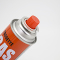 Empty butane gas straight wall aerosol tin can