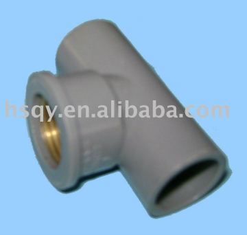 PVC fittings female tee (copper thread)