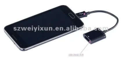 Micro USB OTG cable adapter for Samsung Galaxy S II S2