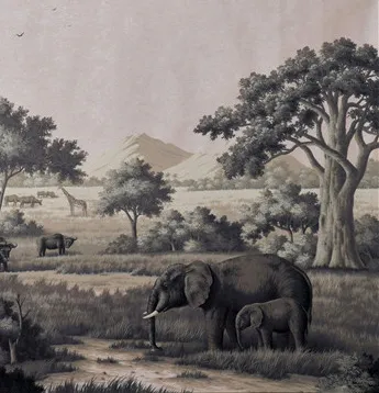 Hand painted wallpaper