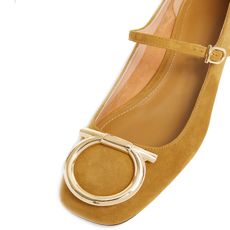 Women's Faux Fur Mary Jane Flat Shoes