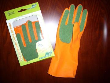 sponge &amp; scouring pad cleaning glove