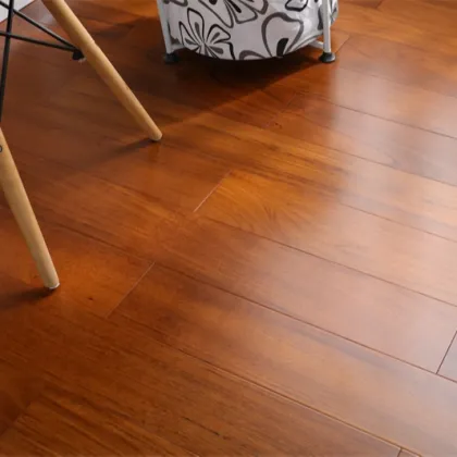 prefinished golden color burma teak flooring