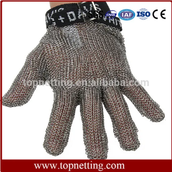 Chain Mail Protective Gloves/Five Finger Safety Gloves