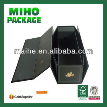 wine charm packing box/foldable wine paper box/wine bottle paper boxes