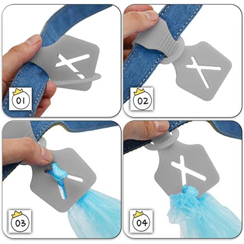 Silicone Hands Free Dog Poop Bag Holder