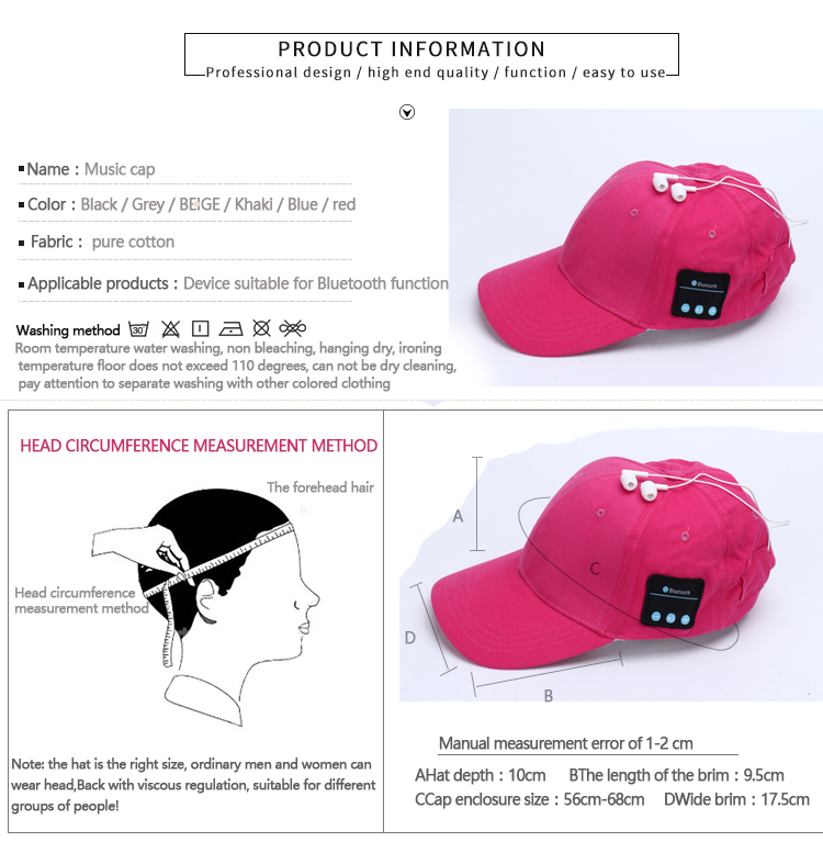 Hat Wireless Bluetooth Smart Cap