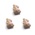 Kawaii Flat Back Resin Bear with Bowknot Pendant Charms Dollhouse Pretty Toys Kids Hairclips Head Accessories