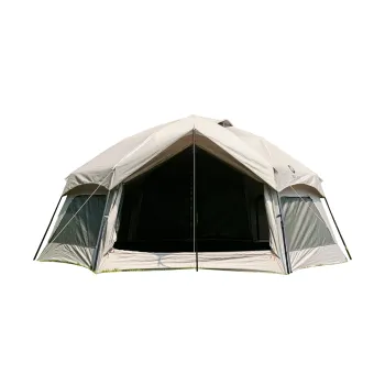 Large Outdoor Hexagonal Yurt Tent: Perfect for Family Camping, Glamping, Parties, and BBQs - Waterproof & Portable