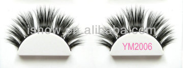 2015 new style, high quality pure handmade real Siberian mink eyelash, wispy strip eyelash