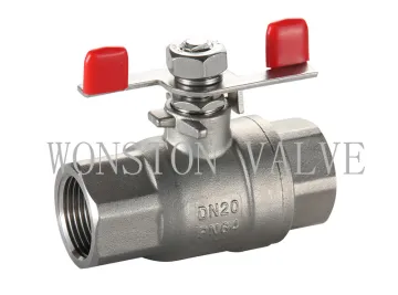2PC Stainless Steel Ball Valve with Butterfly Handle Pn64