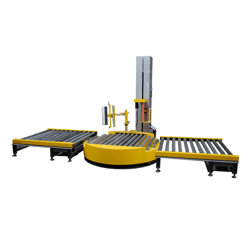 Automatic convery pallet stretch wrapping machine
