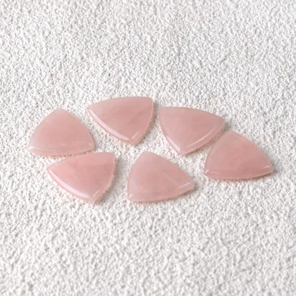 Natural Rose Crystal Quartz triangle Shape Rose Crystal