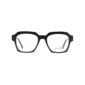 Benutzerdefinierte Logo Slim Unisex Acetat Optical Brille Rahmen