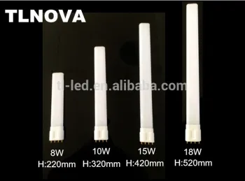 PC 8W,10W,15W 18W 220mm,320mm,420mm,520mm 2G11 pll LED tube 4pins fpl replacement for home lighting