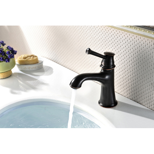 Oiled Rubbed Bronze Bathroom Faucets One Handle