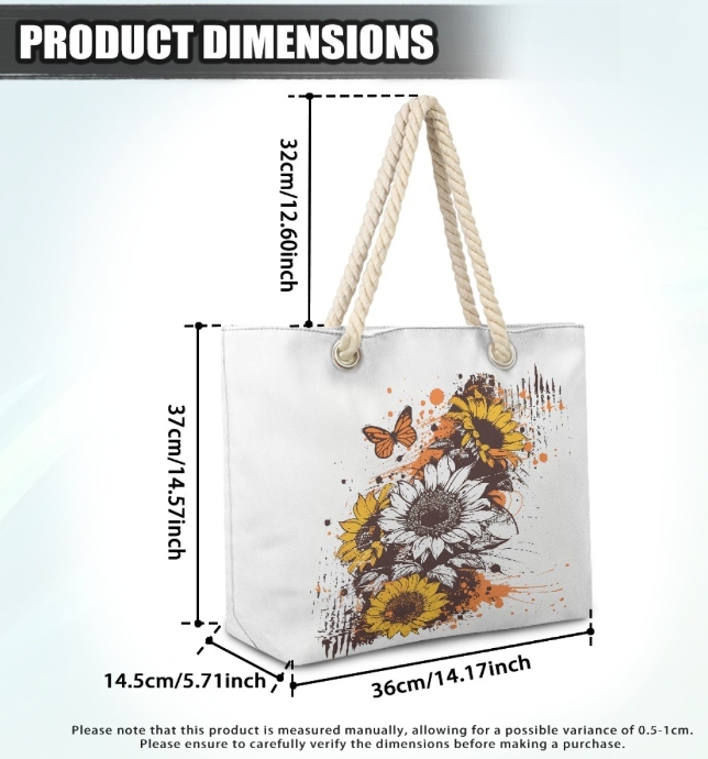 Hemp Rope Shoulder Cotton Bag
