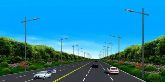 Powder Painted Street Lighting Pole