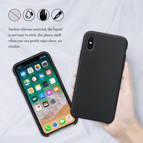 skin liquid silicone phone case for iphone x cover shell