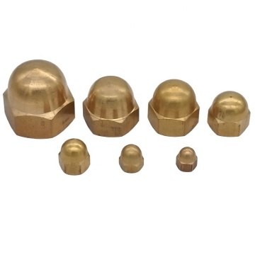 Brass Hexagon Dome Nuts