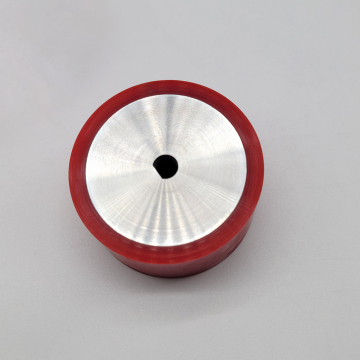 Keyway Machine Drive Wheel Metal Steel Core Polyurethane Rubber Guiding Rollers For Hot Air Seam Sealing