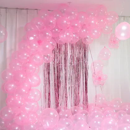 Wholesale 10 Inch Colorful Crystal Bobo Stripe Bubble Balloons and Clear Bobo Balloons for Party Decoration