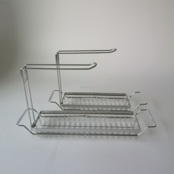 Caddy lavello da cucina 3 in 1 in acciaio inossidabile-Porta di spugna, portabicchieri da asciugatura e scarico liquido