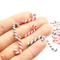 100 pcs Mini Miniature Rayure Argile Canne De Noël Bonbons Pour Chris tams Party Embellishments