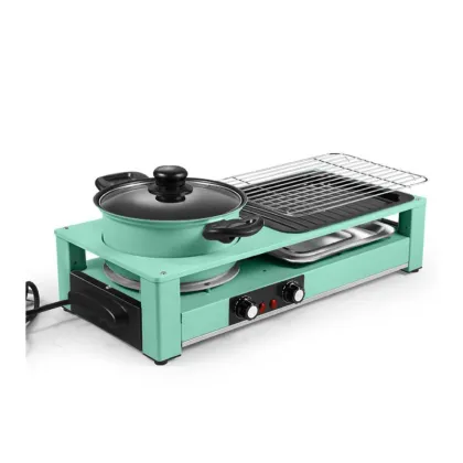 220V Portable Smoke-free PTFE Non-stick 2200W Electric Grill Pan