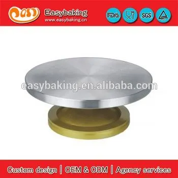 360 degrees rotating aluminum cake turntable