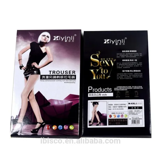 Recyclable feature fancy custom clothes cardboard silk stocking packaging box