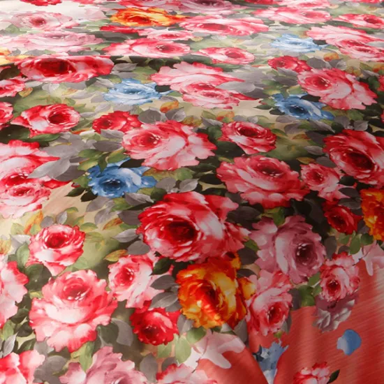 choiest polyester transfer printing satin fabric home textail fabric