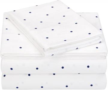 Low Price Microfiber Bed Sheet Set Twin XL Grey Dot