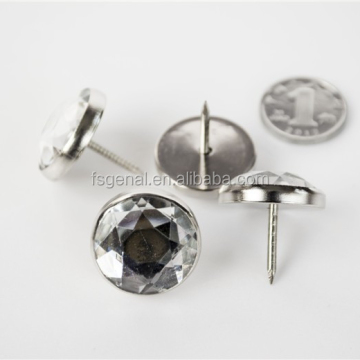 Custom Made Clear Accessories Sofa Crystal Upholstery Diamond Nails" 

However, for better SEO and readability, you might consider simplifying it to:

"Custom Clear Crystal Sofa Upholstery with Diamond Nails