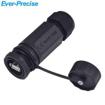 Dupla camada USB 1 a 2 conector à prova d'água - USB2.0 AF para dados e energia