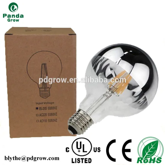 selling as hotcake filament bulb LED G80 globe ballast gold half mirror crown bowl 6W