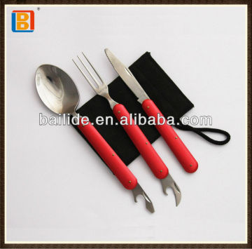 2017 Hot Sales Promotional Colorful Pocket Gift Cutlery Camping Knife Set
