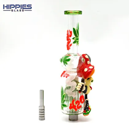 Glass Smoking Bongs with 420 Mushroom man