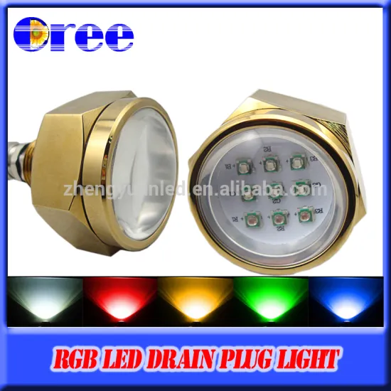 Bright Red Green Blue Color Boat Light 27W Drain Plug Lights