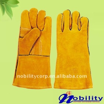 16 inch cow split leather welding working gloves