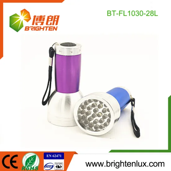 Factory Wholesale Blue Color Cool Aluminum Pocket Size Aluminum 28 led Small Flashlight for Girl