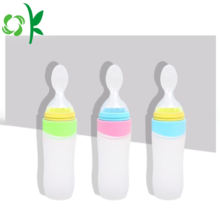 Silicone Bottle Baby Feeding Spoon Baby Squeeze Spoon