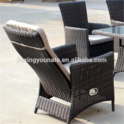 Outdoor rattan furniture sett dining chair dining table