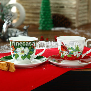 250CC Fine New Bone China Christmas Cups of New Christmas Gift Box