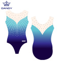 Ombre rhinestones girls dance wear