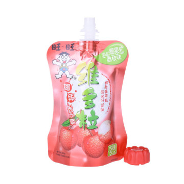 Laminated material ziplock drink pouch with spout