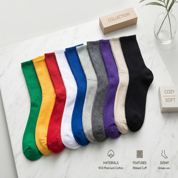 Chic 10-Color Mid-Leg Socks r