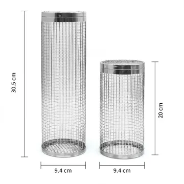 Yejun Rolling Grilling Basket: The Ultimate Stainless Steel BBQ Grill Mesh for Vegetables - Perfect for Camping Barbecue Racks