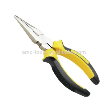 Long nose plier double colour handle(08108A Long nose plier,Wire pliers,cutting tools)